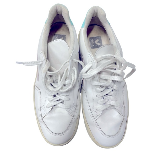 Veja White Sneakers with Purple and Teal Details - Picture 7 of 10
